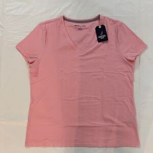 Nautica Women's Soft Pink Short Sleeve Tee